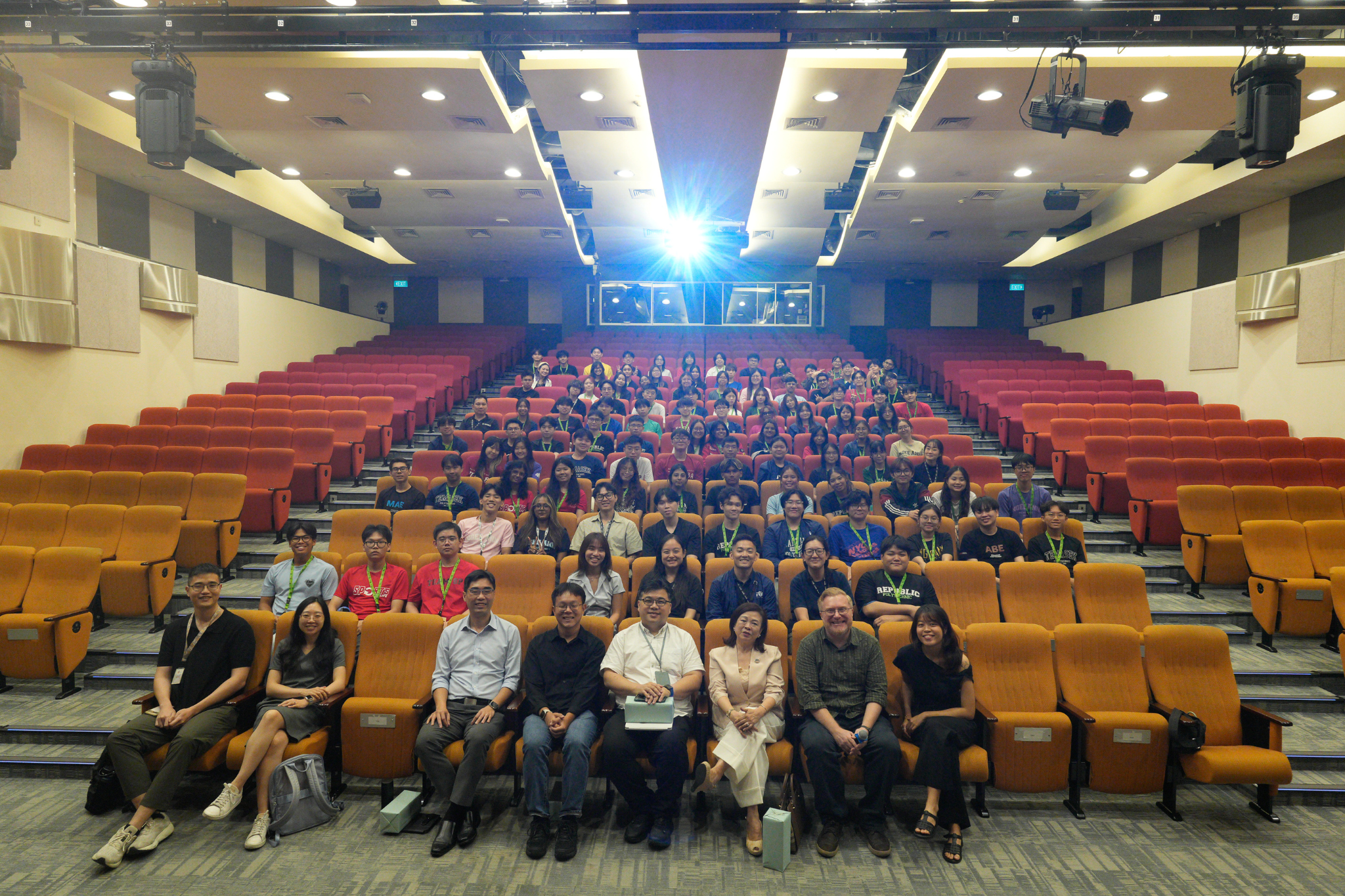 Student delegates attend the ST4 panel dialogue on living sustainably to protect the future at Polytechnic Forum 2026.